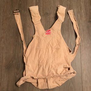 Original Snugli Tan Corduroy Front Pack Infant Baby Carrier